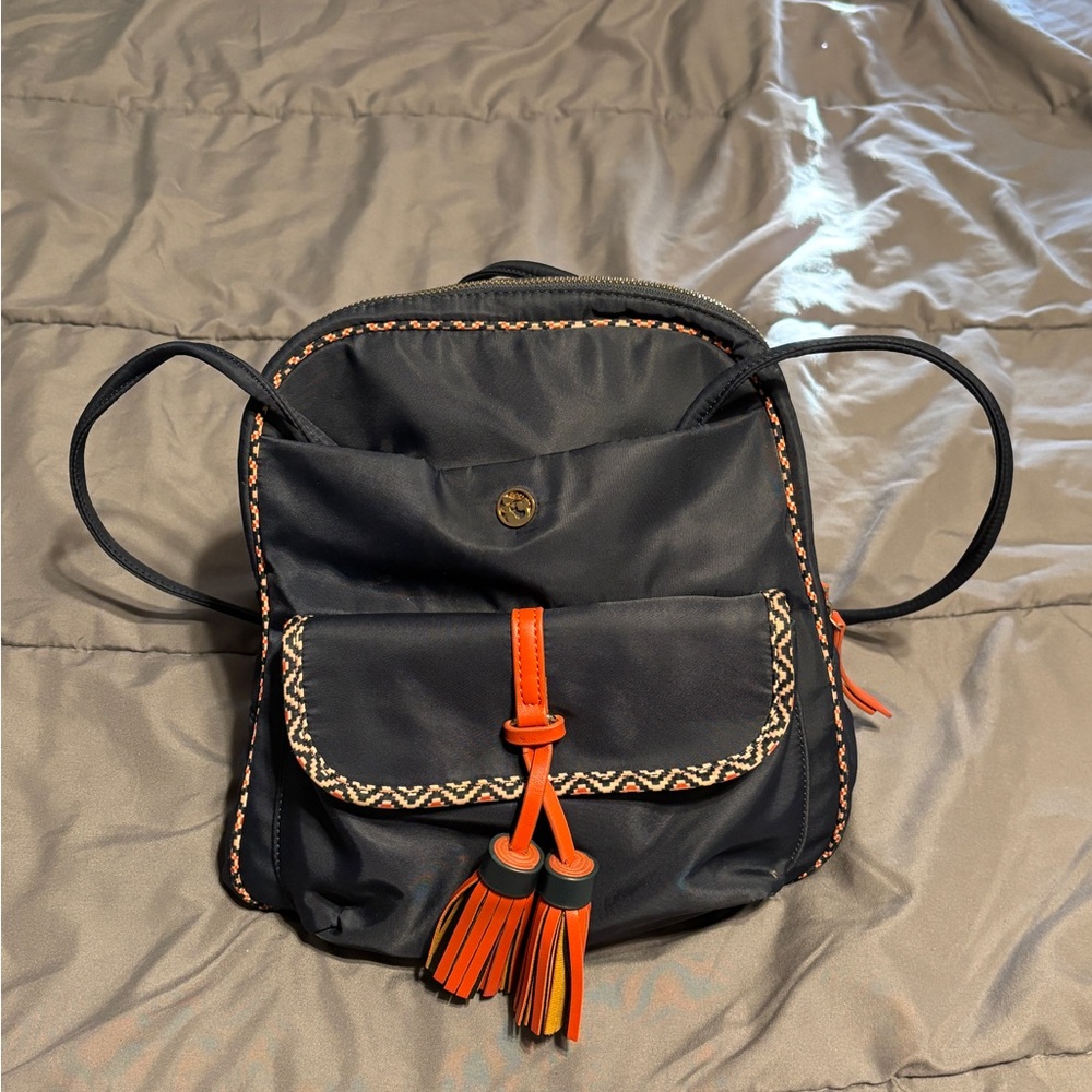 Spartina 449 Purse Backpack Convertible Bag Canvas Leather